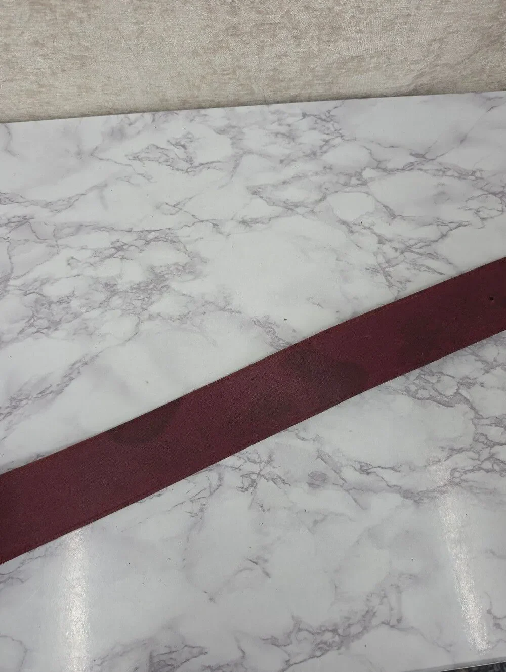 Axcess Italian Vintage Wide Burgundy Leather Waist Belt Gold Buckle **Edit*